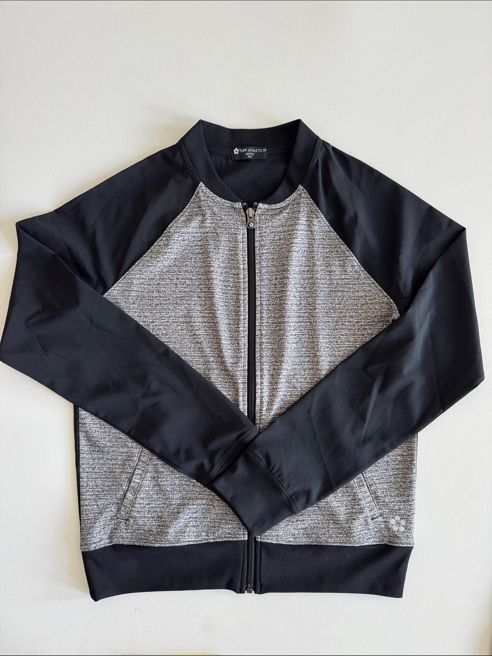 Perfect condition Tuff Athletics Black & Gray Long-Sleeve Zip Jacket